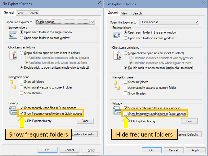 Windows 10 Tutorials 68 Hide or Show Frequent Folders in Quick Access