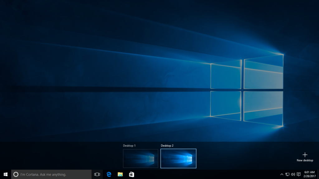 how to create another desktop windows 10
