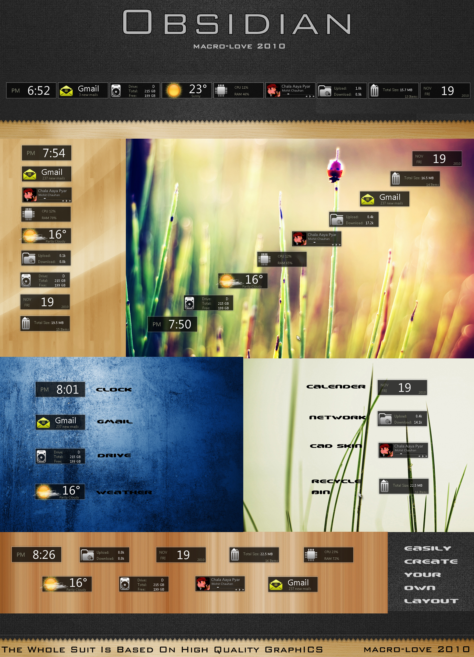 Rainmeter themes for Windows 10