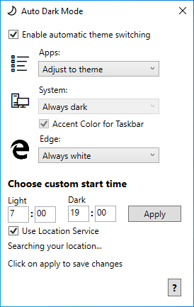 Auto Dark Mode