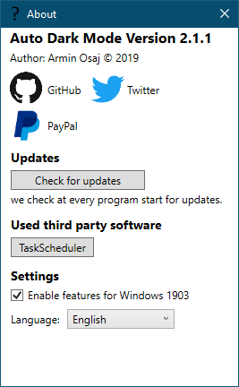 Auto dark mode