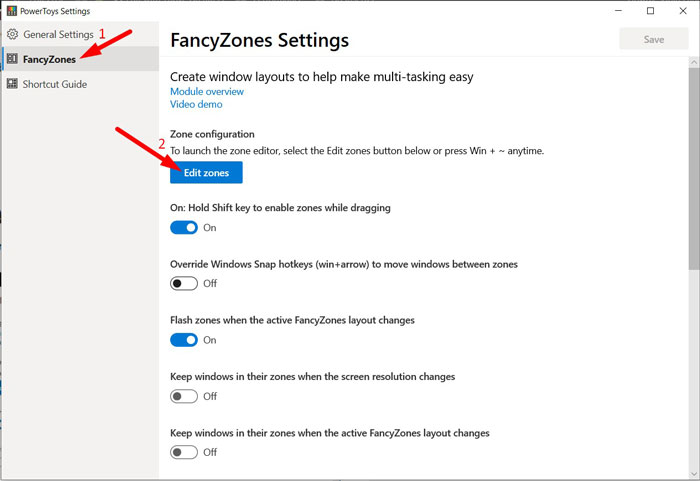 Configuring FancyZones