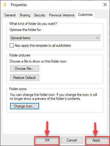 Create Invisible Folder Step 6