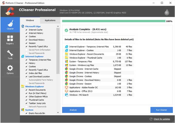 ccleaner optimizer pro