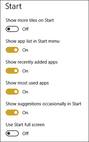 How your App list Looks on Start Menu