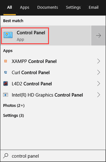 Open Control Panel