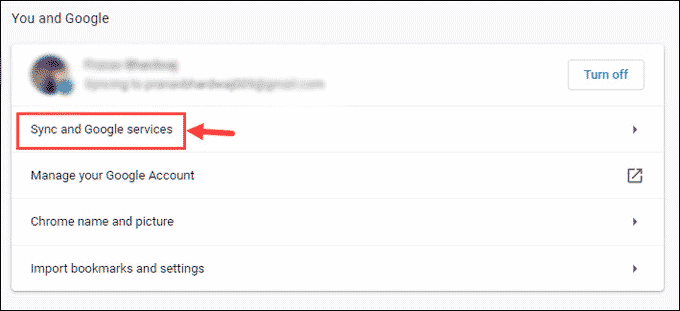 Sync and Google services