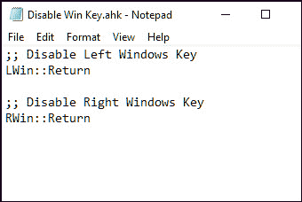 disable Win key