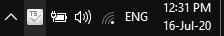 tinySpell in taskbar