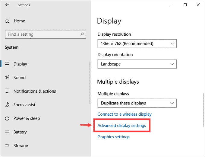 Advanced Display Settings