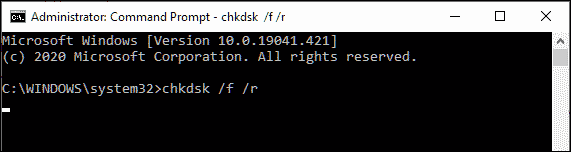 chksdsk command