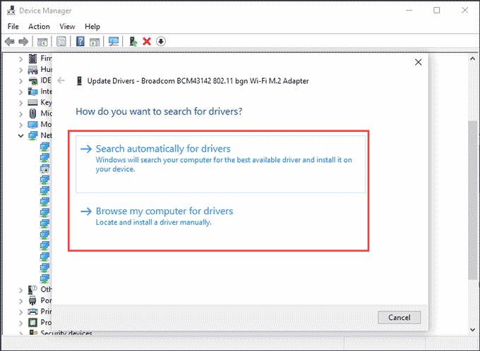 choose updating method