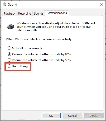 sound settings do nothing