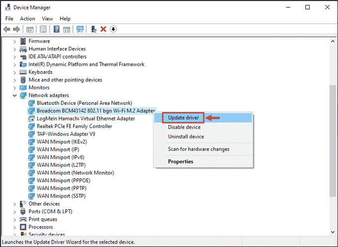 upate wifi driver