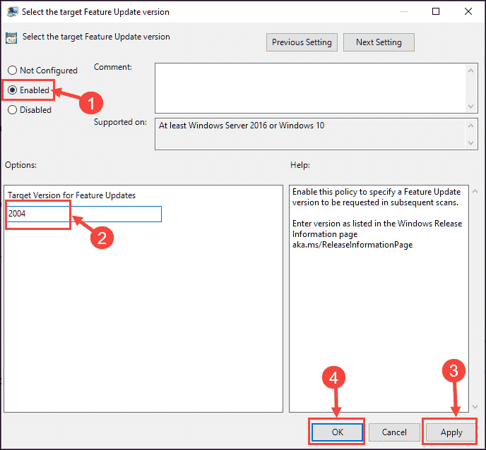 select the Windows version
