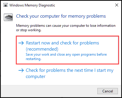 check for memory problem