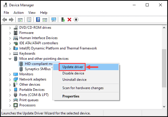 update mouse drivers