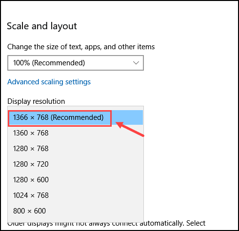 display resolution