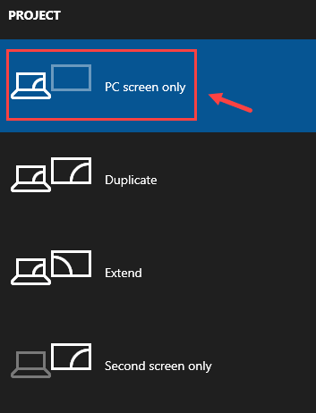 pc screen only
