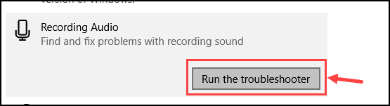run record audio troubleshoot