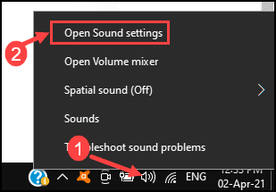 sound settings