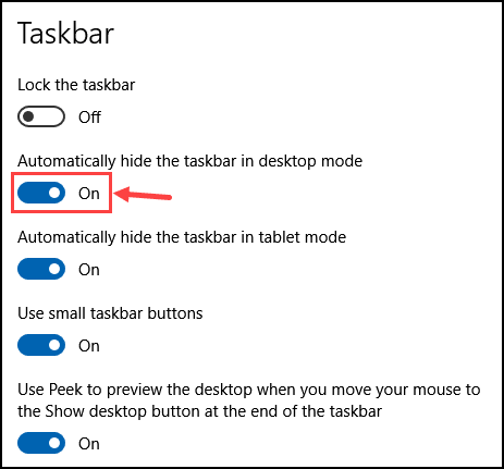 turn off autohide