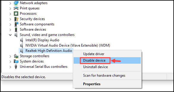 Disable realtek driver