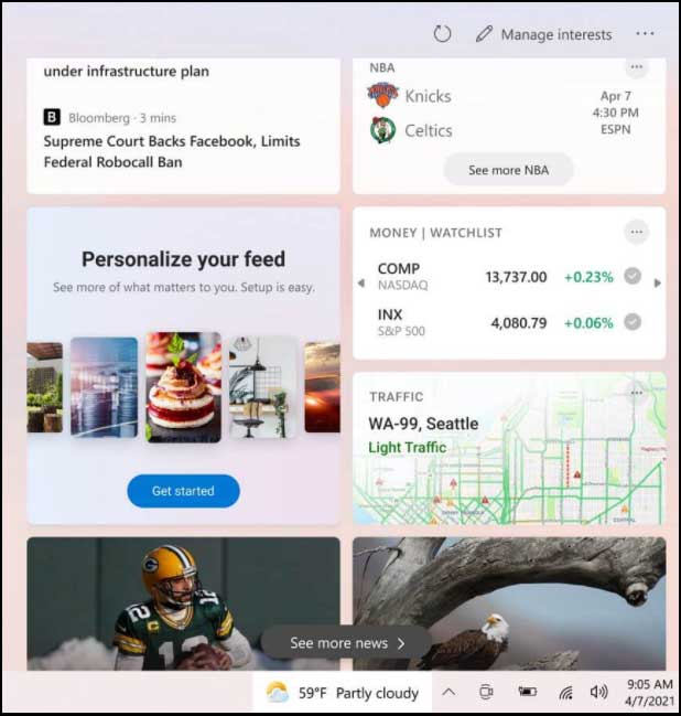 news widget