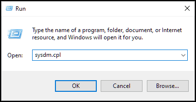 sysdm option