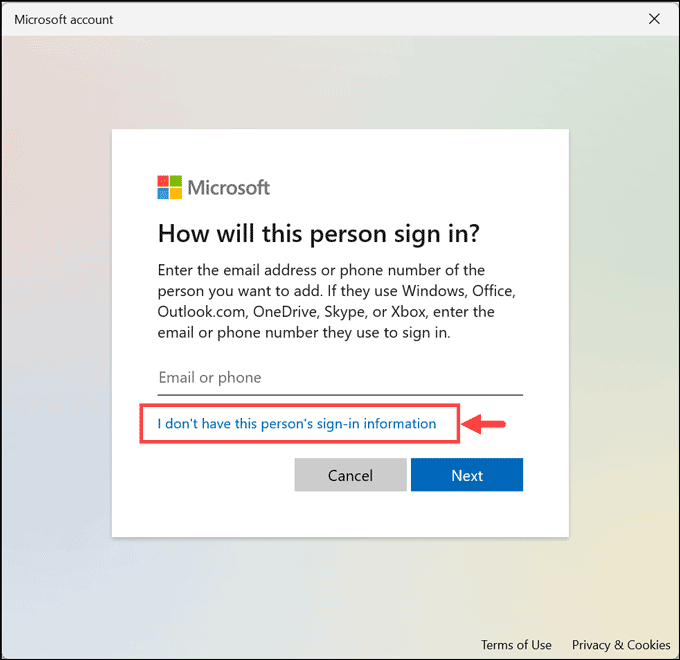 windows 11 with local account only