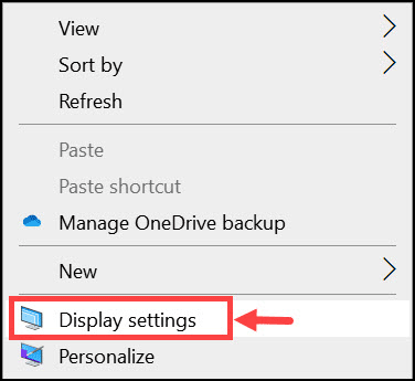 display settings