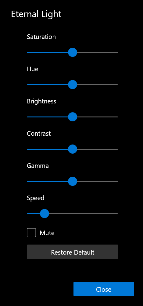 adjust the settings