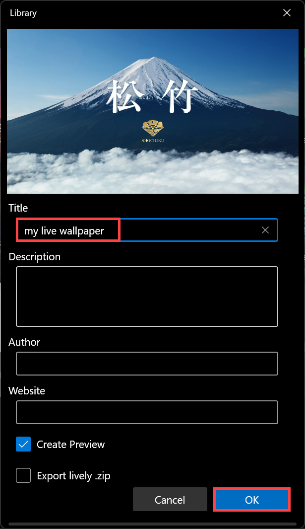 configure custom live wallpaper