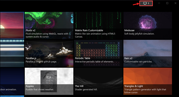 lively wallpaper control panel