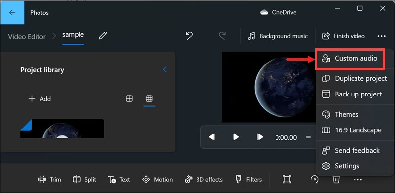 add custom audio