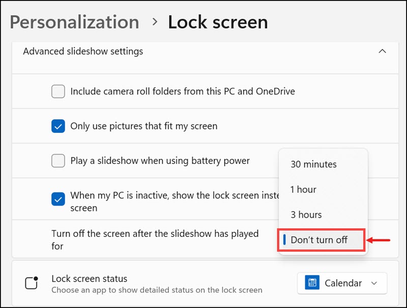 dont turn off