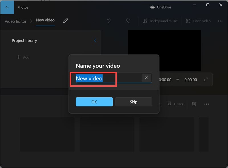 name the video project