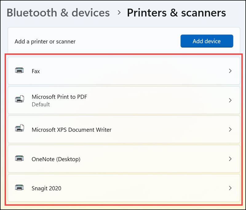 select printer