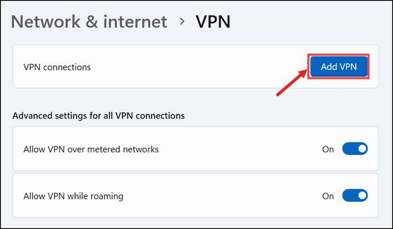 add vpn button