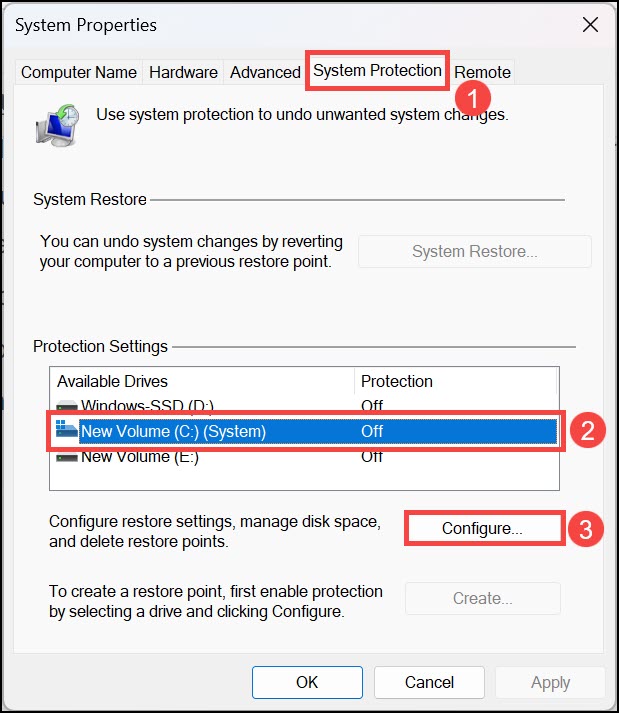 configure system properties